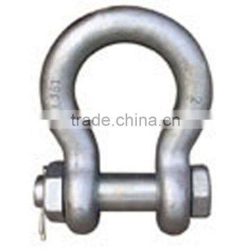 US type drop forged shackle with bolt safty pin shackle