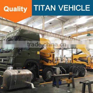 Factory New 3 Axles 40 ft Two Movable Crane Hydraulic Container Self Loading, 20 ft Container Self Loading photo-4