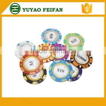 beauty crown clay chips poker chips double color