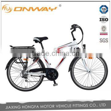 ONWAY 28 inch bulk cheap green city electric bike with 36V 9Ah Lithium Battery