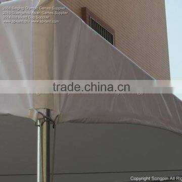 Tranparent Tente 6x6m With Clear PVC Roof and Cathedral Windows Wall Covers in Steel Frame