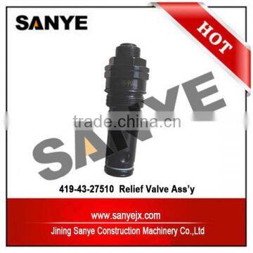 Genuine Loader Spare Parts 419-43-27510 Relief Valve Assembly WA380-3 WA320-3 WA350-3 Brake Control Parts