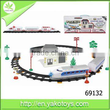 Electric Railway Car B/O Cartoon Rail Car Children Electronic Toy Car photo-2