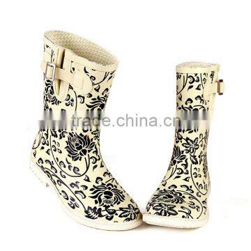 New Fashion Rubber Vintage Shoes Women Boots Rain Boots Rainshoes Anti-slip Water Shoes photo-2