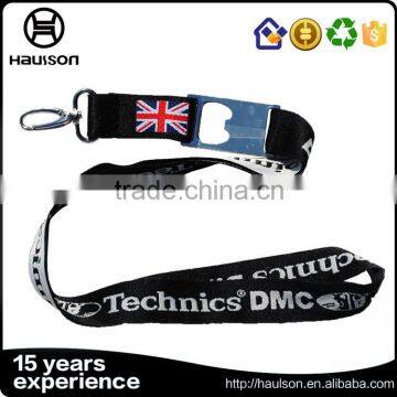 Wholesale Fashionable Custom Polyester lanyard with bottle opener