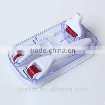 2015 Newest 4 in 1 Derma Roller With Separate Roller Heads of Different Needle Count 300c/720c/1200c for Eye Face and Body Skin photo-3