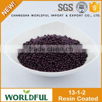 Agricultural grade coated npk 13-1-2 humic acid shiny ball, control release fertilizer granular