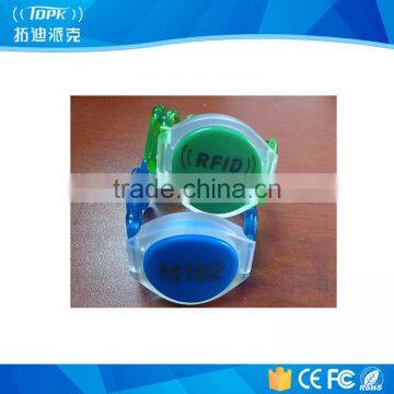Hot Selling Springy RFID Wristbands / Bracelets with TM Ibutton Card