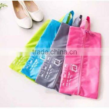 Portable Waterproof Multi-function Nylon Travel Shoe Bags with Zipper Closure