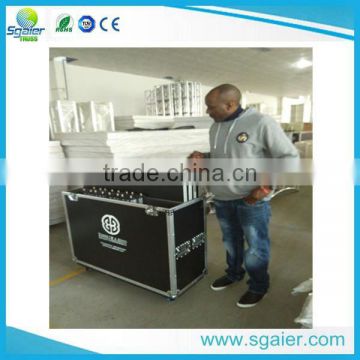 Wholesale portable aluminum cosmetic flight box case with wheel