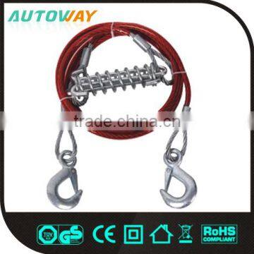 8MM S Shape Hook Steel Wire Elastic Tow Rope With Hook