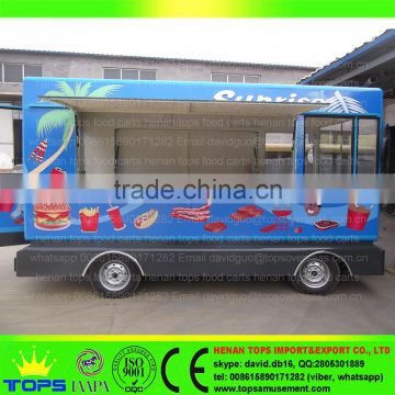 Waffle Cart Umbrella Mobile Kiosk Van Trailer Folding Food Car