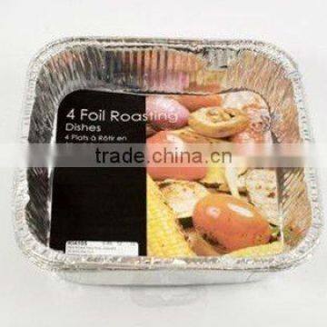 4PCS ALUMINIUM FOIL ROASTING DISHES