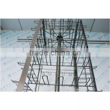 Heavy Duty Spinning Panel Wire Display Rack With Hanging Hooks