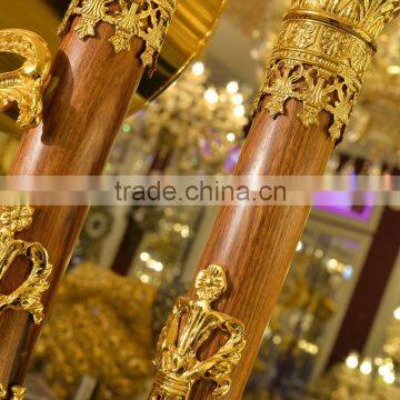 Home Luxury Decoration Antique 24K Gold Plated Floor Clock,Grandfather Clock, Made of Copper&Marble photo-3