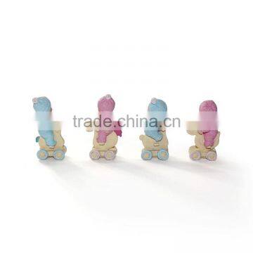 Baby Gift Pink and Blue Polyresin Baby Figurines photo-4