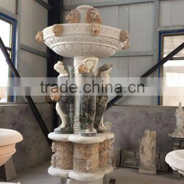 Beautiful Mixed Natural Stone Garden Fountain With Lady Statues photo-2