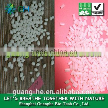 Biodegradable recycled plastic material PLA pellets (polylactide) for injection molding GH401