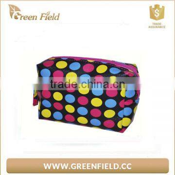 Promotional Wholesale Hanging PU Dot Luxury Cosmetic Small Makeup Bag Customized photo-2