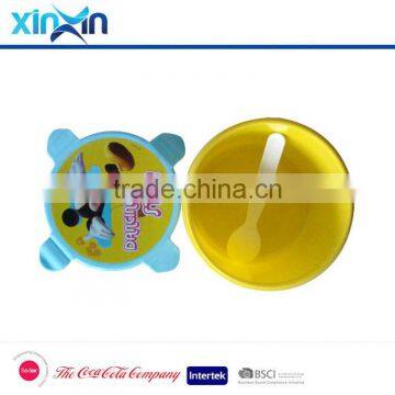 Round Shape Plastic Bento Lunch Box With Spoon photo-3