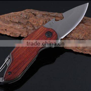 Accept Custom Multifunction Folding Knife With Wood Handle photo-2