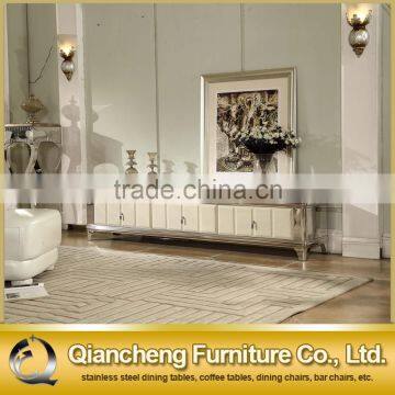 Modern living room furniture lcd tv stand design with marble top