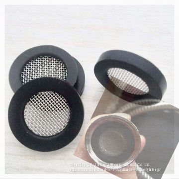 Qinhan  Strainer gasket Rubber edge filter screen gasket 40 mesh stainless steel mesh Specifications:19*11.5*3mm