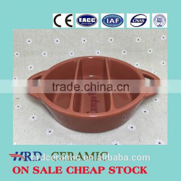 2015 high quality chinese grids plate ceramic Meat Plate