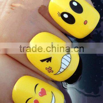 NAIL ART WRAP WATER TRANSFER DECALS STICKERS DECORATION SET EMOJI SMILEYS