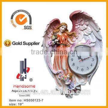 18 Inch Hot Sales Resin Clock 3d Last Supper Carving Wall Art Hanging Decoration photo-4