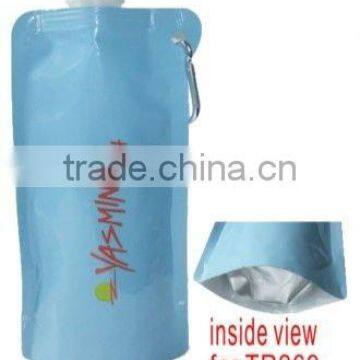 PVC water Juice Wine foldable Bag/ folding bottle