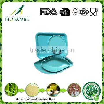 Best selling items China manufacturer Good appearance bamboo fiber plate set