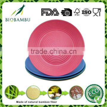 Reusable Degradable Grateful bamboo fiber plates with low price