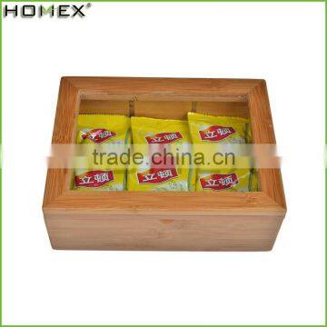 Natrual Finish Bamboo Packing Tea Box Wholesale/Homex_Factory