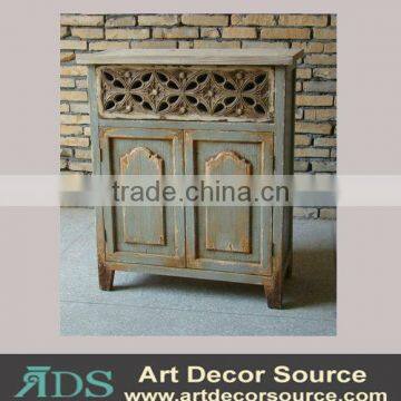 distressed wood cabinet for house decoration