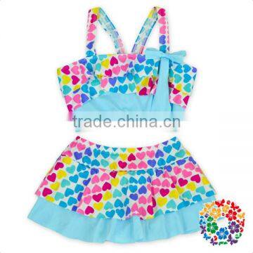 Baby 2 Piece Swimsuit Rainbow Heart Girls Bathing Suit