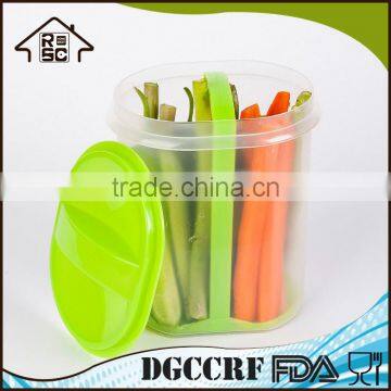 Food Grade Plastic Pickle Jar With Strainer, Clear Plastic Vegetable Storage Container for Pickle photo-3
