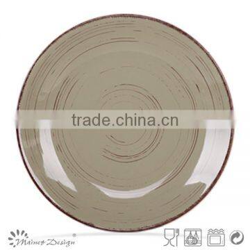 10.5" Ceramic Color With Antique Finish Dinner Plate photo-2