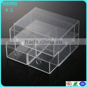 HIGH Quality and Custom Clear Acrylic Jewelry Box With Drawer photo-4