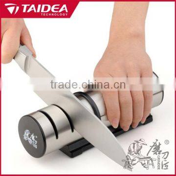 GRINDER Round 3 Stages Stainless Steel Kitchen Knife Sharpener photo-3