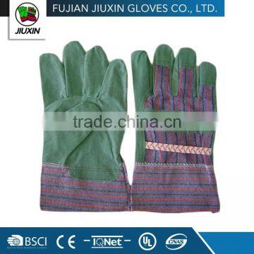 Black White Cotton Back & Cuff Impregnated Working PVC Glove photo-2