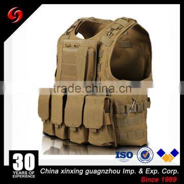 Tactical Molle Military Paint Ball Polyester Quick Release Black Khaki Army Vest photo-4