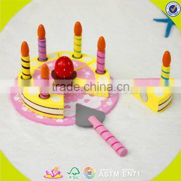 wholesale baby wooden birthday cake toy beautiful kids wooden birthday cake toy children wooden birthday cake toy W10B116
