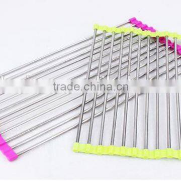 Wholesale Stainless Steel Kitchen Storage Rack Foldable Draining Rack photo-5