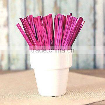 Plastic Coated With Metallic Wire Twist Ties for Plastic Bag Packing photo-4