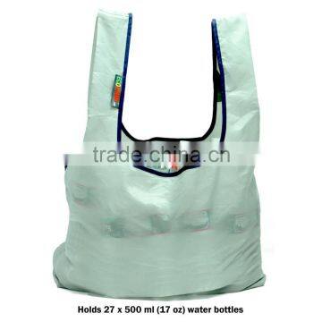 NEW Eco Friendly Ripstop Nylon Foldable Reusable Bag Grocery Shopping Tote Bag With Hook and Loop on the Top of the Handles photo-3