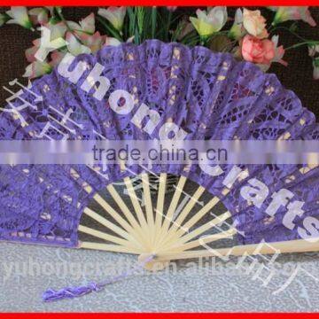 Colorful wedding lace fan