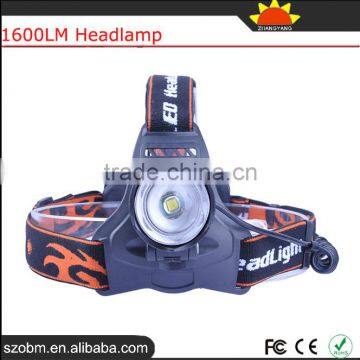 XQ41T6 T6 LED 1600lm Headlamp Power Camping Head Light Head Flashlight For Wholesale