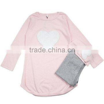 3PCS/SET Pants Kids Children's Baby Clothing Set Hat Girl Girls Leggings Winter Clothes Autumn Warm Cloth Suits Heart Design photo-4