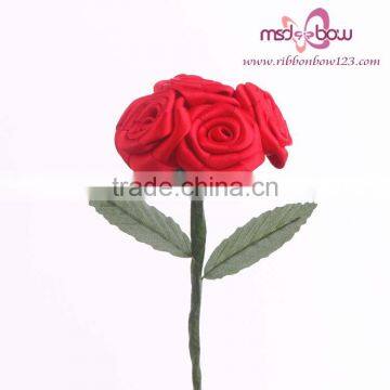 Ribbon Flowers Making Rose Bouquet, Making Satin Ribbon Flowers photo-4